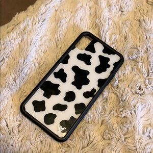 Cow print wildflower phone case, XS max
